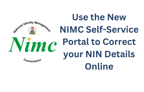 How to register for & use the new 2024 NIMC self service portal with NIMC logo on HD background